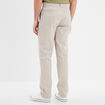 Pantalon chino droit stretch retroussé gris clair homme