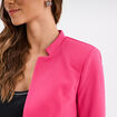 Veste bol&eacute;ro stretch manches longues rose fushia femme