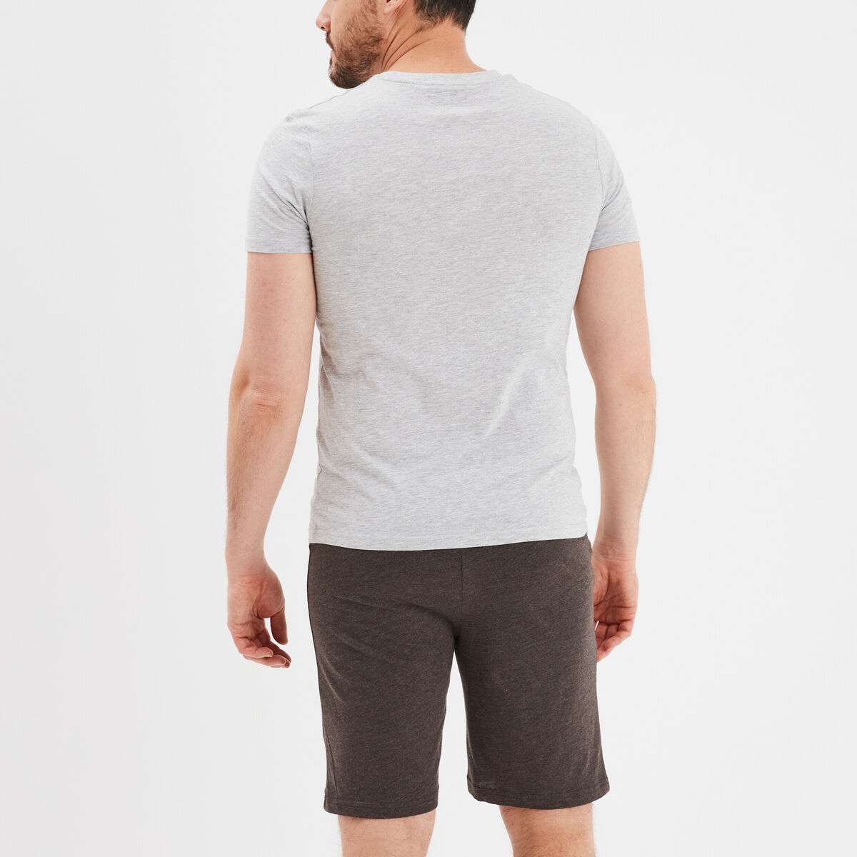 Ensemble pyjama 2 pièces gris homme