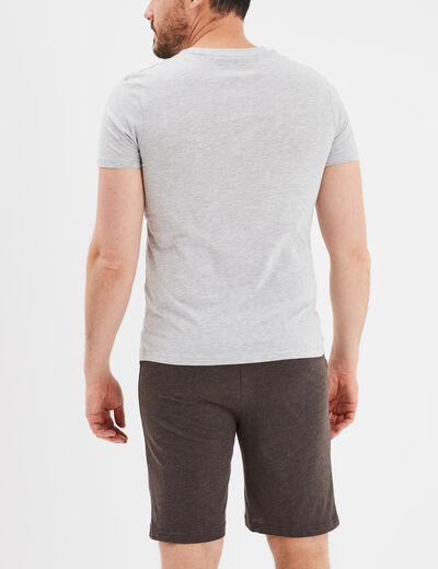 Ensemble pyjama 2 pièces gris homme