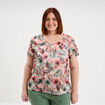 T-shirt manches courtes beige femme grande taille