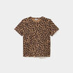 T-shirt coton col rond manches courtes ficelle femme