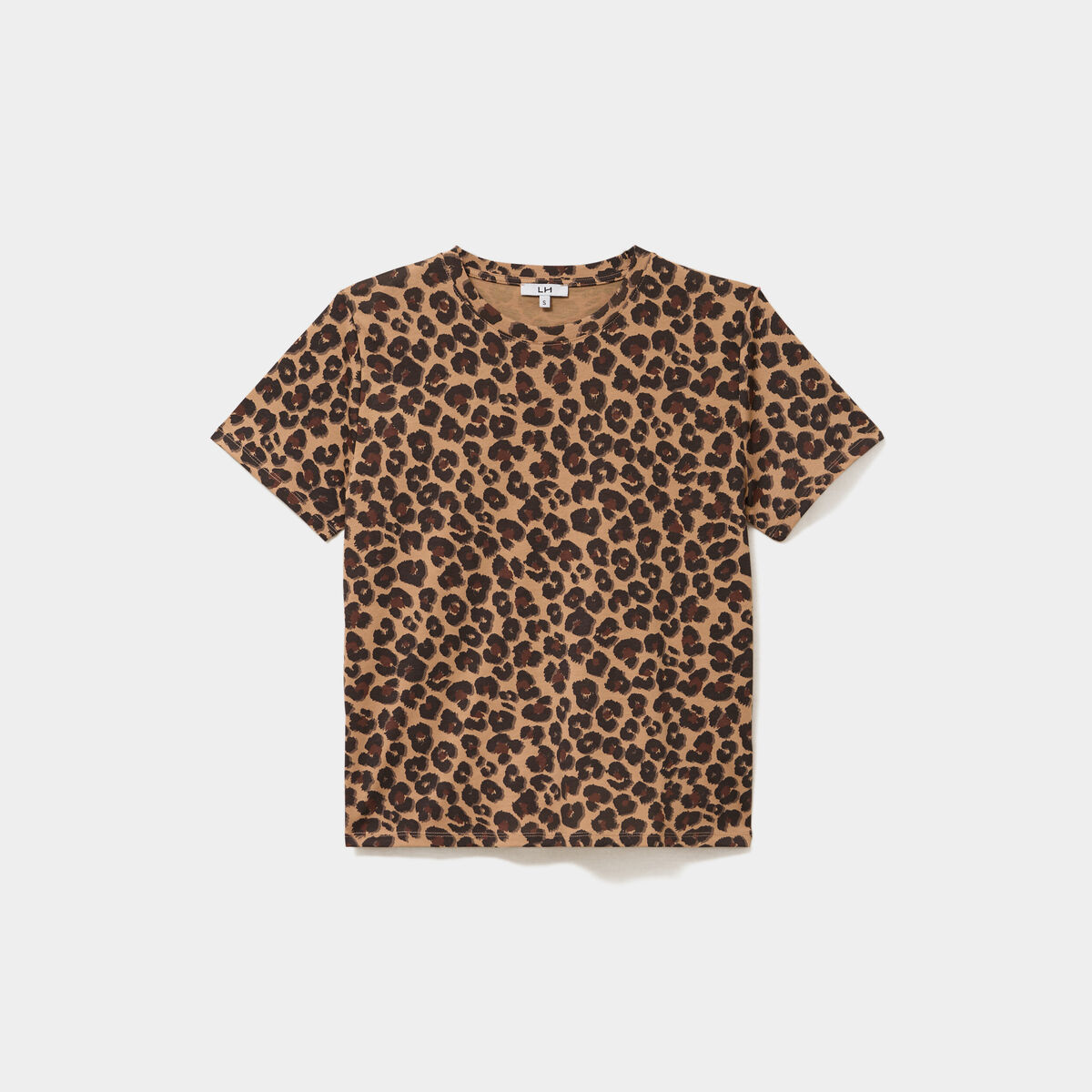 T-shirt coton col rond manches courtes ficelle femme