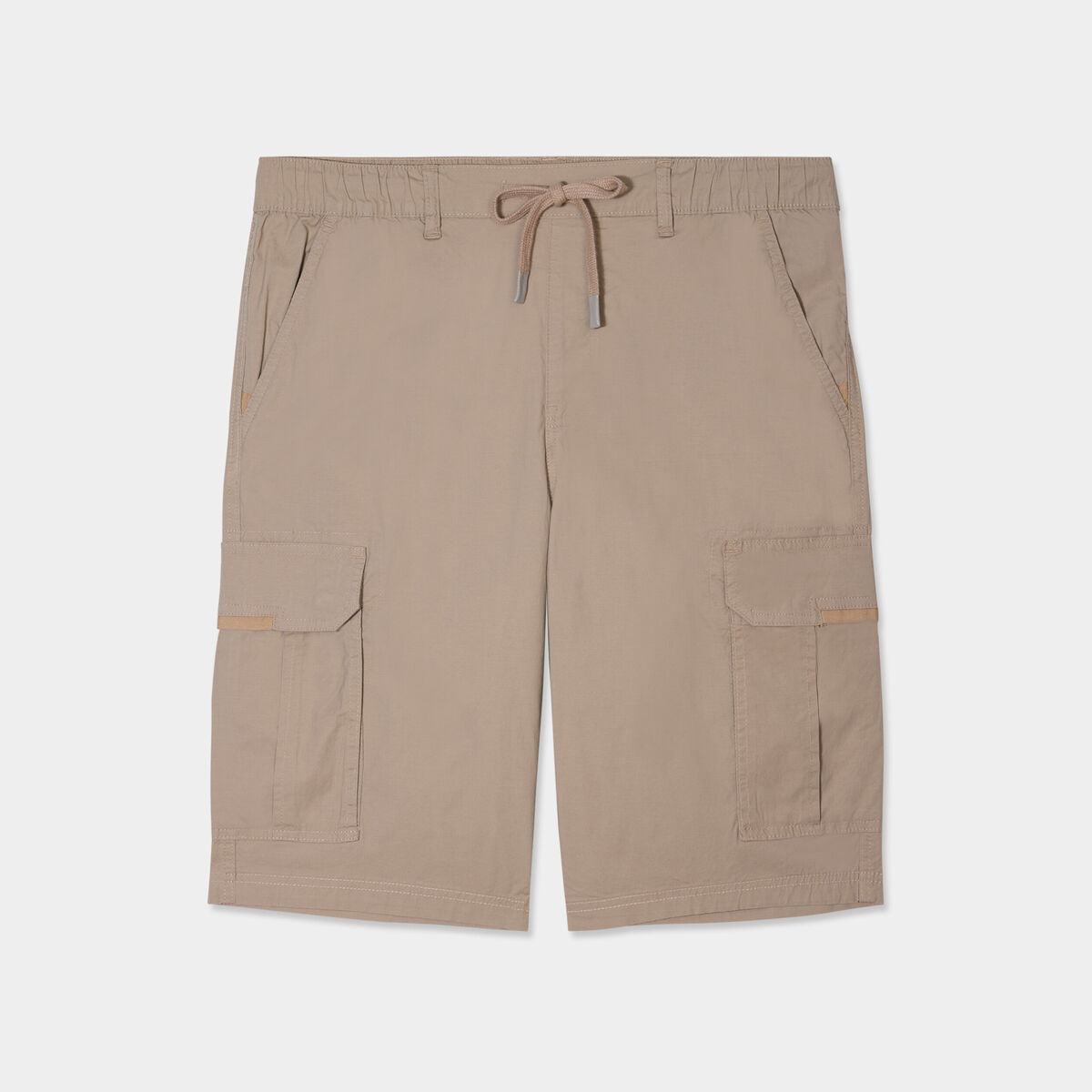 Bermuda cargo droit coton majoritaire taupe homme