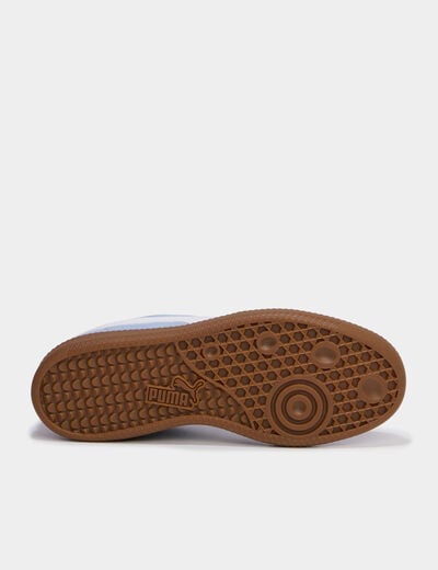 Baskets &agrave; lacets effet su&eacute;dine Puma bleu pastel femme