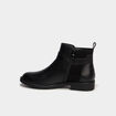 Bottines avec boucles et talons 2 cm noir femme
