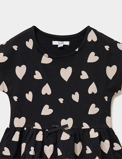 Robe droite sans manches noir fille