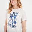 T-shirt manches courtes col rond Creeks blanc femme