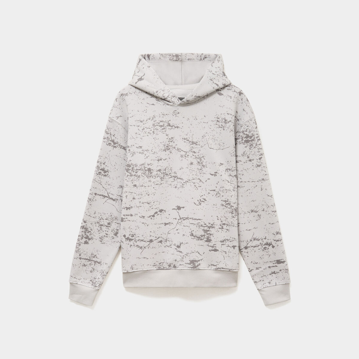 Sweat hoodie &agrave; capuche molleton gris homme