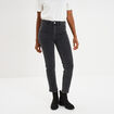 Jean stretch slim 7/8 ème denim noir femme