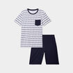 Ensemble pyjama 2 pièces blanc homme