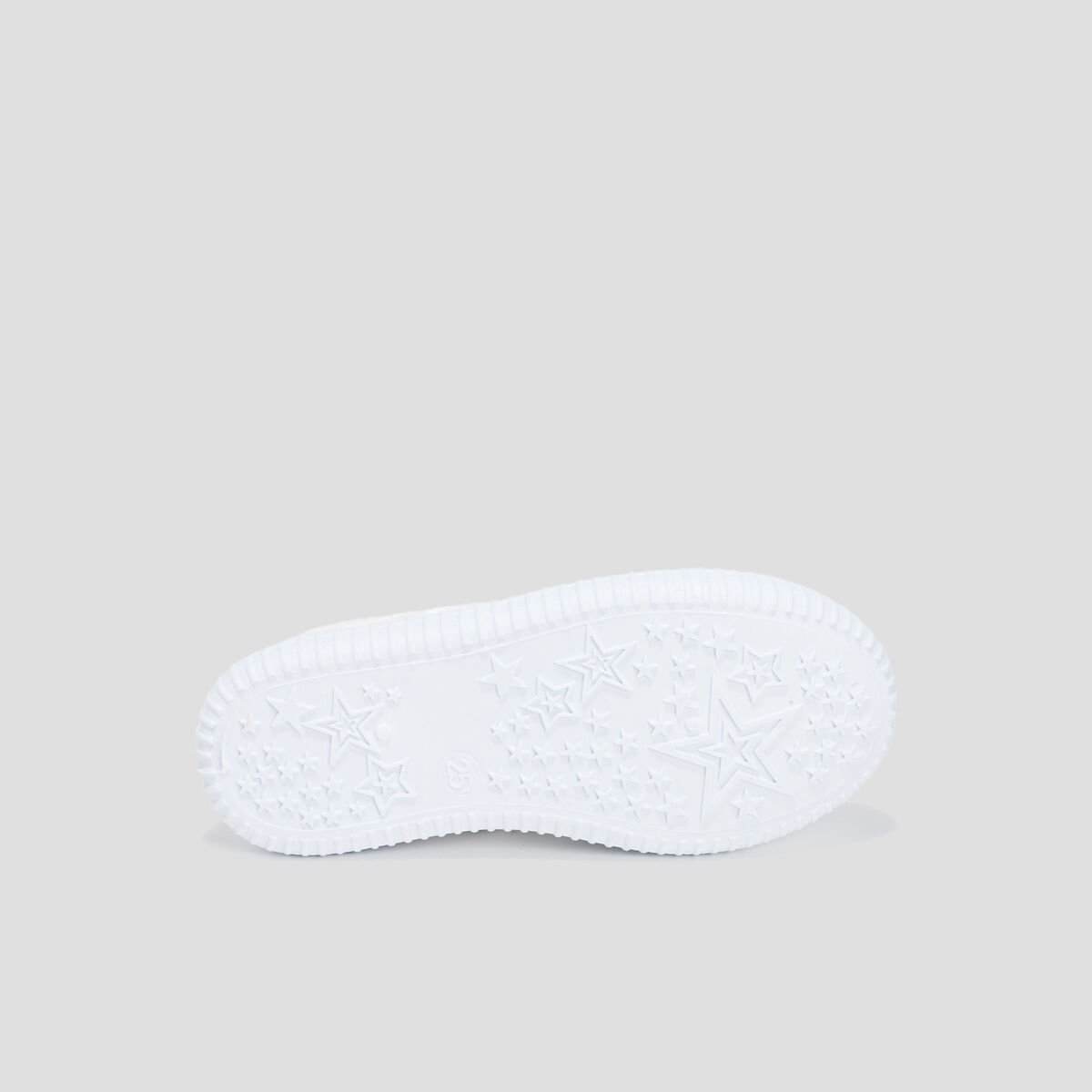 Tennis en toile avec bout renforc&eacute; blanc fille