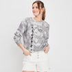Sweat avec col rond Naruto gris femme
