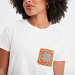 T-shirt col rond détail crochet Creeks blanc femme