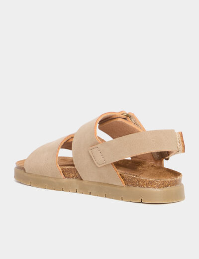 Sandales à scratchs maternelle marron clair garçon