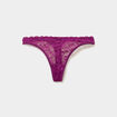String dentelle violet fonc&eacute; femme