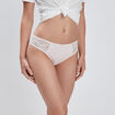 Culotte en coton avec dentelle rose poudrée femme