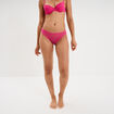 Tanga en dentelle doublure coton rose fushia femme