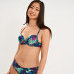 Haut de maillot de bain push up armatur&eacute; bleu p&eacute;trole femme