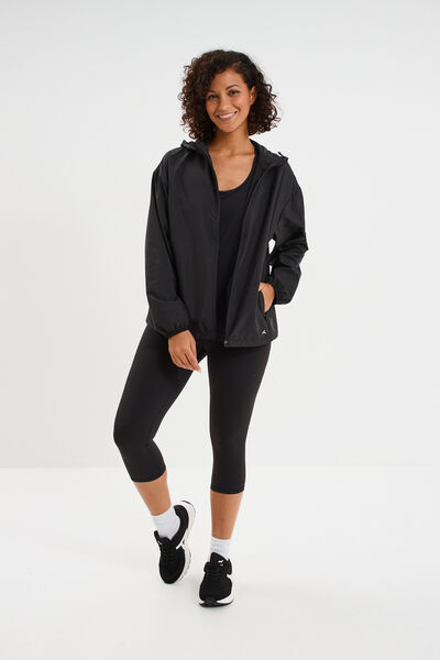 Legging corsaire de sport stretch noir femme