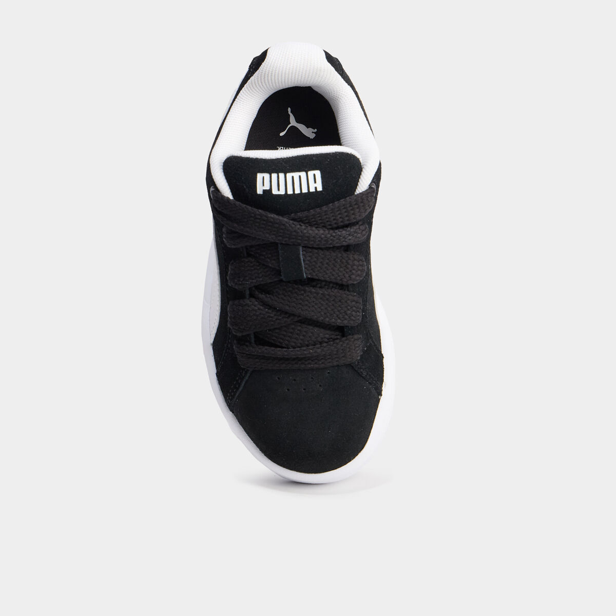 Baskets basses &agrave; lacets en cuir Puma noir gar&ccedil;on