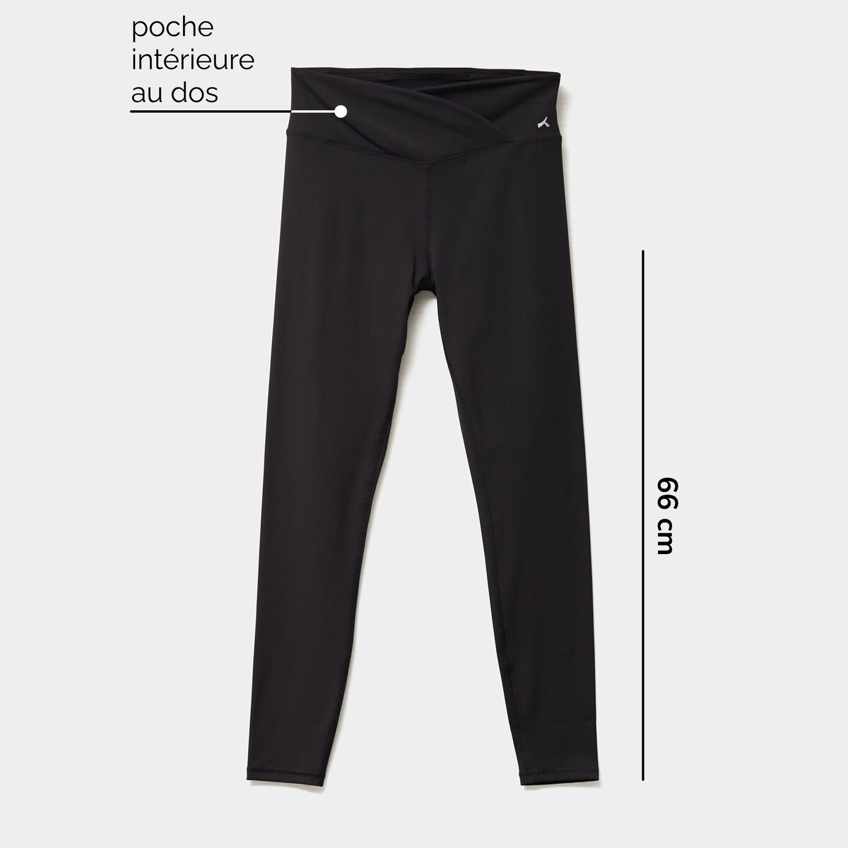 Legging de sport taille haute noir femme