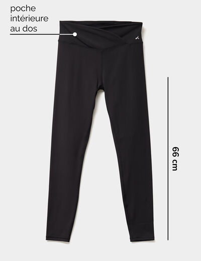 Legging de sport taille haute noir femme