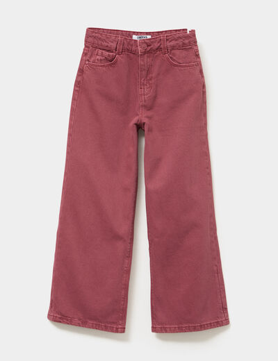 Pantalon large 5 poches coton Creeks bordeaux fille