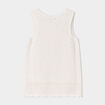 Débardeur tricot col rond Creeks ivoire fille