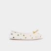 Chaussons ballerines avec pochette blanc femme