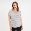 T-shirt allaitement manches courtes ecru femme maternité