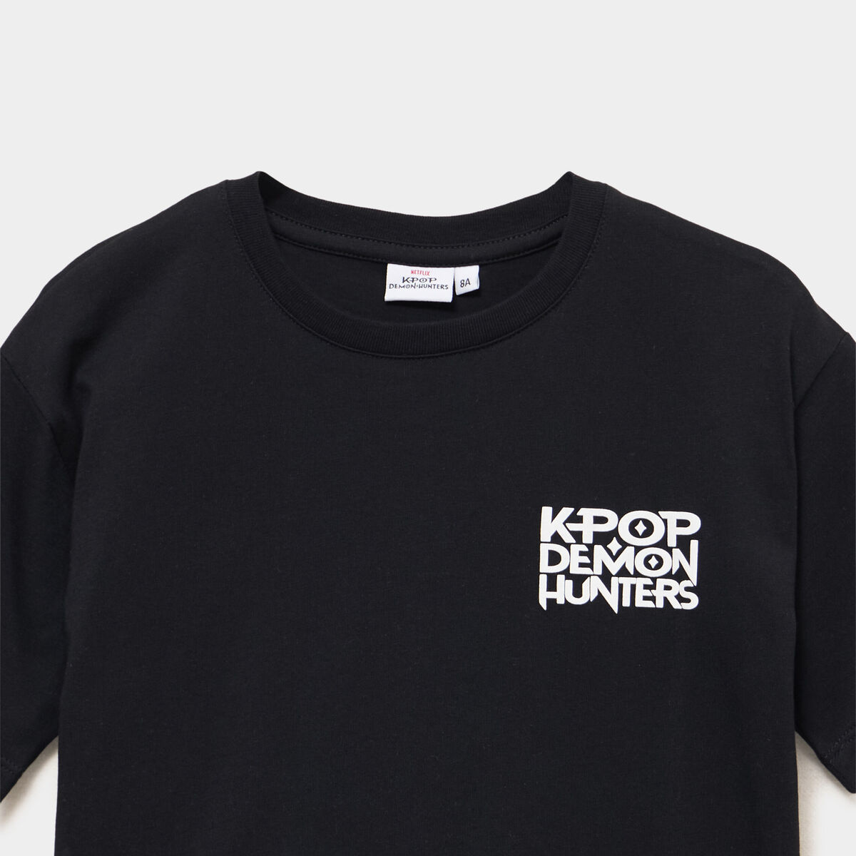 T-shirt col rond K-Pop Demon Hunters noir gar&ccedil;on