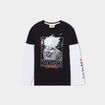 T-shirt manches longues coton Kakashi noir garçon