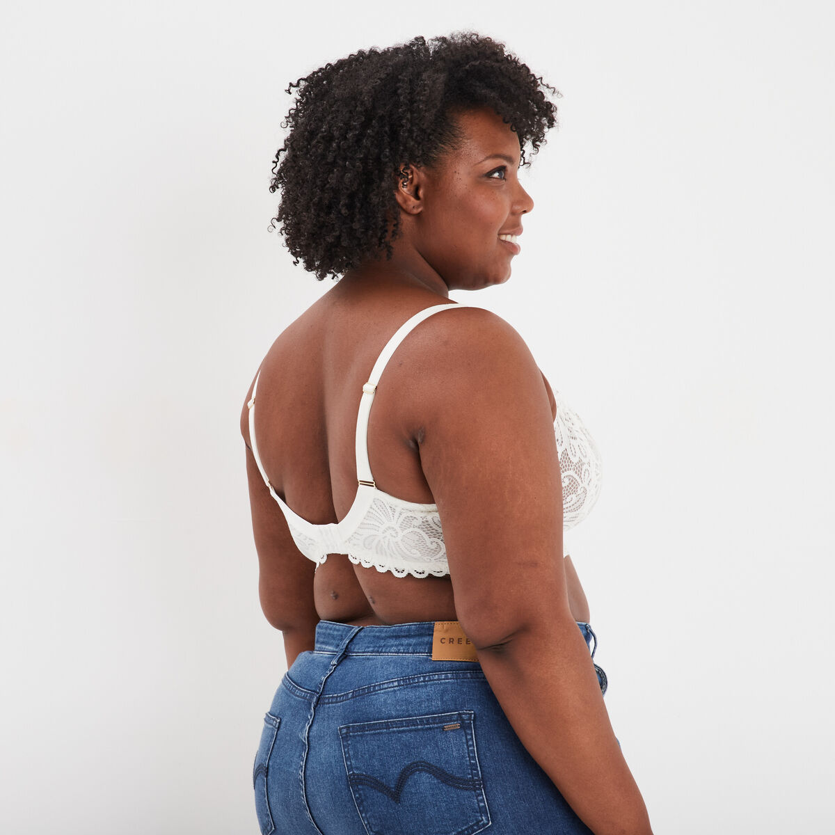 Soutien-gorge embo&icirc;tant dentelle blanc femme grande taille