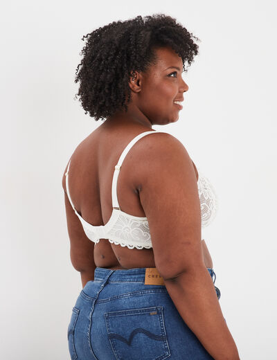 Soutien-gorge embo&icirc;tant dentelle blanc femme grande taille