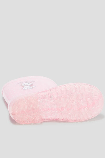 Bottes de pluie à paillettes Aristochats rose fille