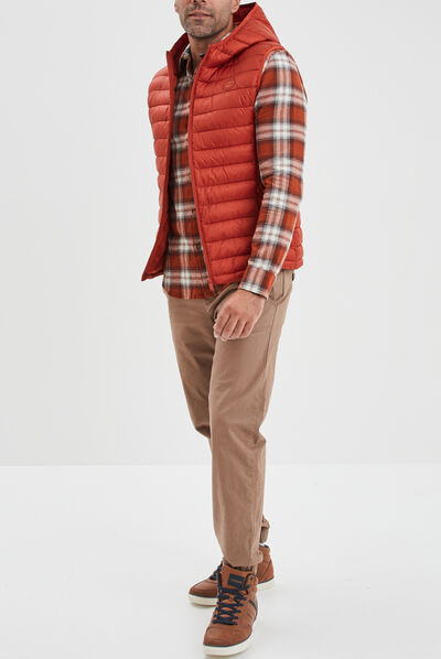 Doudoune sans manches à capuche Creeks orange foncé homme