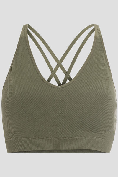 Soutien-gorge brassière vert kaki femme