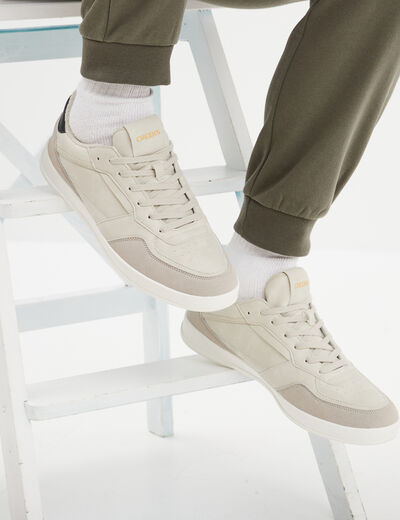 Tennis basses à lacets gris homme