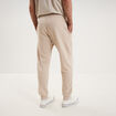Pantalon jogging droit molleton beige homme