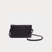 Sac en bandoulière zippé noir femme