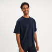 T-shirt col rond droit relax fit bleu marine homme