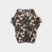 T-shirt détail bijou manches courtes noir femme