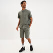 Chemise d&eacute;perlante droite stretch gris homme