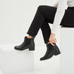 Bottines chelsea &agrave; paillettes noir femme