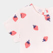 T-shirt col rond manches courtes coton rose clair bébé fille