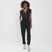Combinaison pantalon ceinturé noir femme