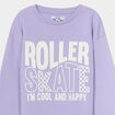 Sweat col rond manches longues mauve gar&ccedil;on