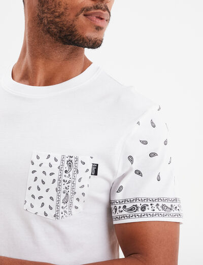 T-shirt manches courtes 1 poche Liberto blanc homme