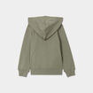 Sweat zippé à capuche vert kaki garçon
